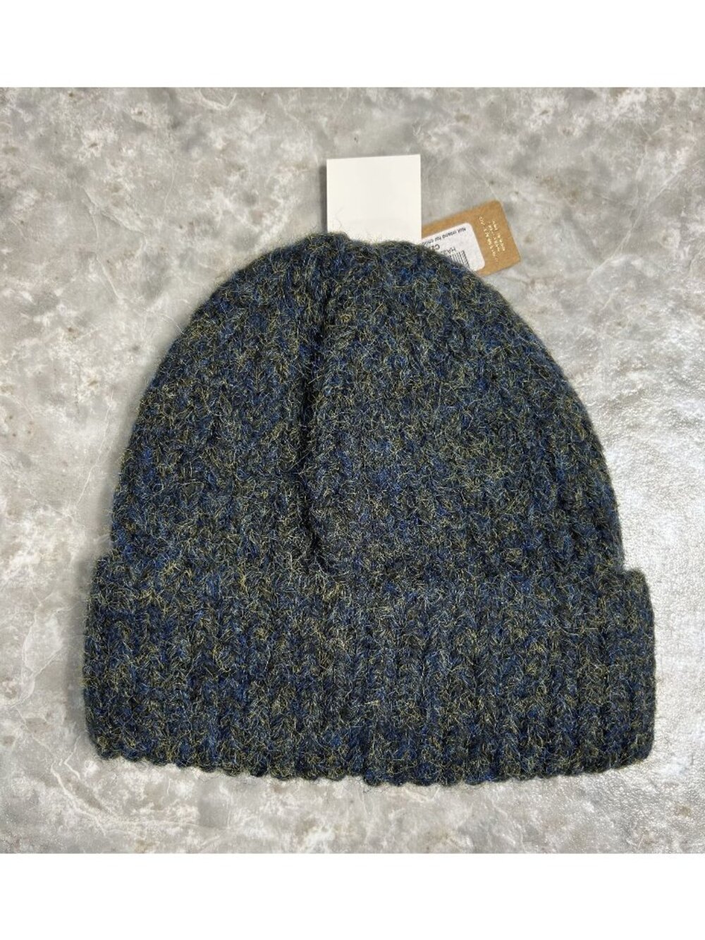 Cadeau de Ciel Acrylic Knit Beanie Cap in Blue/ Gray - OS - New